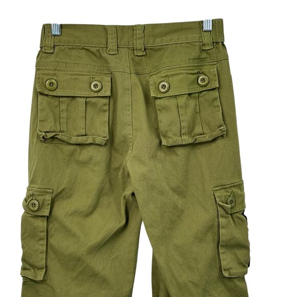 Mustway Green Y2K Cargo Pant Women's SZ 4 Streetwear Utility Outdoor Comfort Fun - Picture 4 of 10